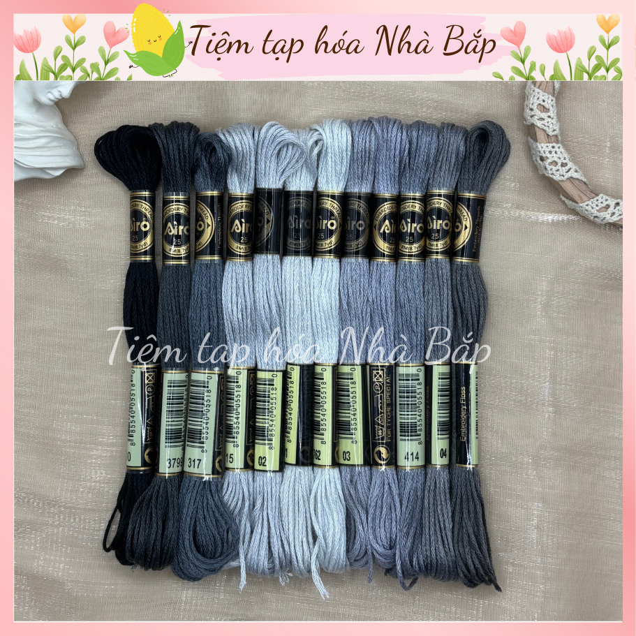 Set Chỉ Airo Tông Xám