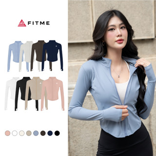 Áo khoác croptop Fitme Cover23 tập gym yoga ôm body chống tia UV hỗ trợ chơi pickleball, tennis, cầu lông AKCV
