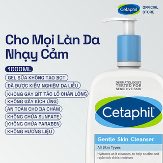   Hannah Exclusive  Sữa rửa mặt dịu lành cho da nhạy cảm CETAPHIL GENTLE SKIN CLEANSER 1000ML 