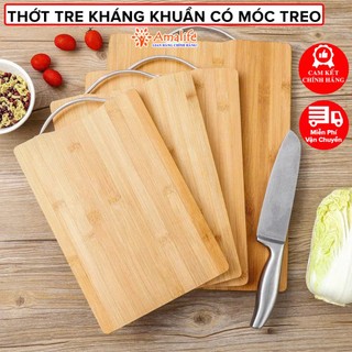 Thớt Gỗ Tre Nhà Bếp Có Khuy Treo Siêu Bền Đẹp – Thớt Gỗ Kháng Khuẩn Chống Nấm Mốc, Thớt Tre Kháng Khuẩn Amalife