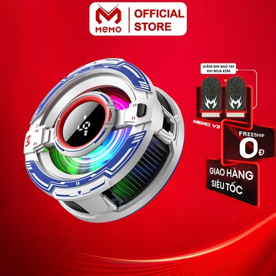 Quản tản nhiệt điện thoại MEMO CX16 chế độ AI làm lạnh cực nhanh tăng fps giảm giật lag chơi game hỗ trợ liên quân FF