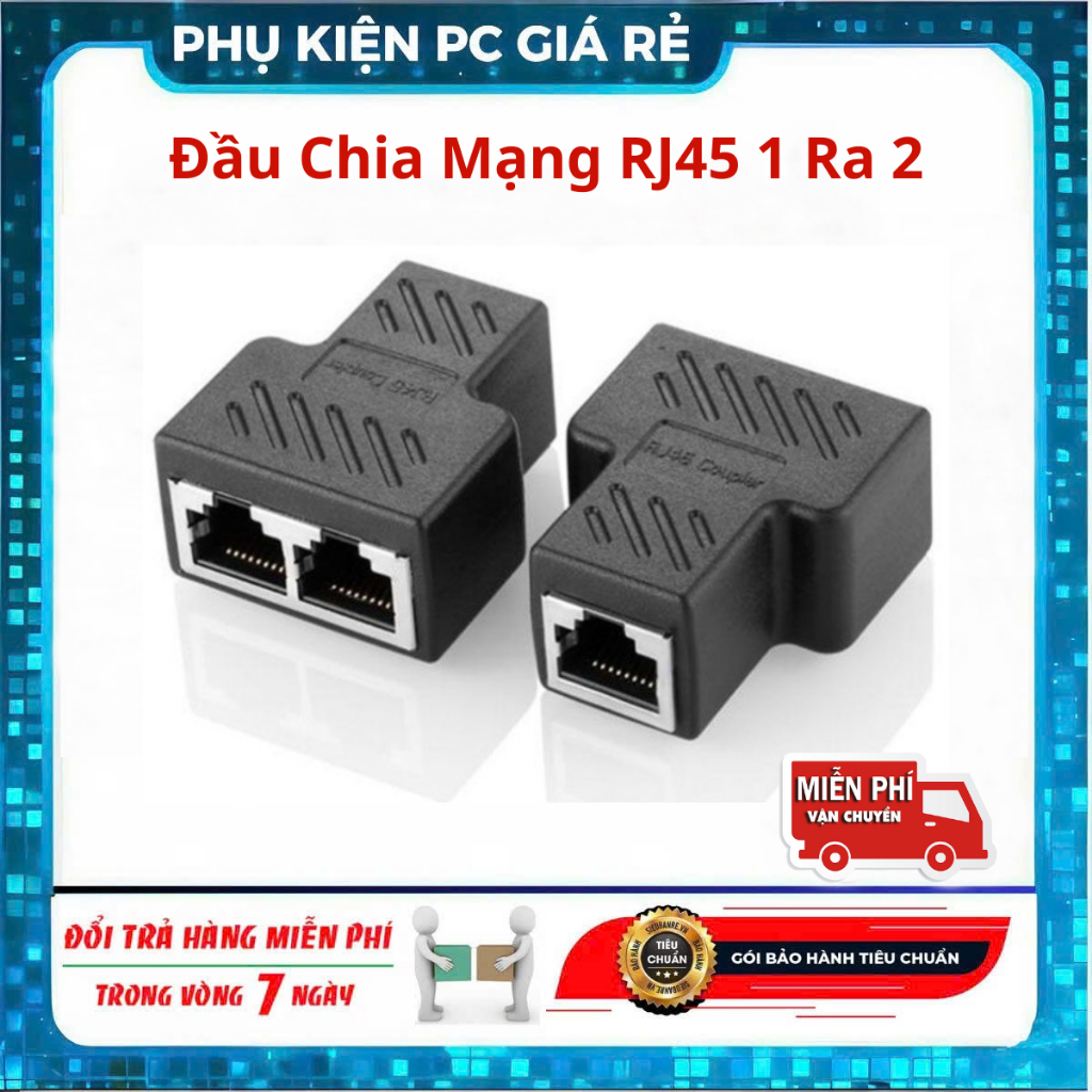 Đầu Chia Mạng RJ45 1 Ra 2 Hỗ Trợ Kết Nối LAN Internet Ổn Định Đầu Chuyển Đổi Ethernet Cho PC Laptop