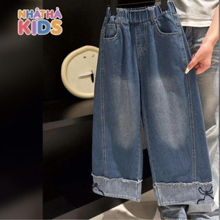  Quần jean bé gái Nhật Hà Kids size đại từ 14-45kg E4 quần bò ống xuông phong cách cho bé dưới 1m6. 