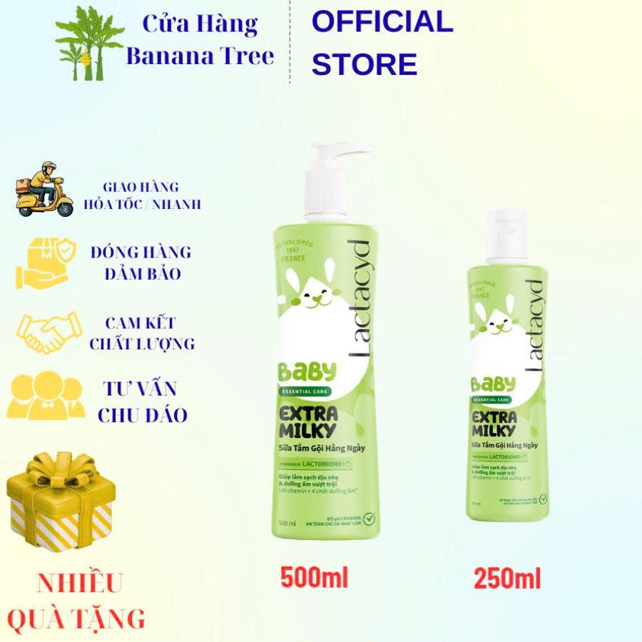 SỮA TẮM GỘI LACTACYD MILKY 250ml, 500ml