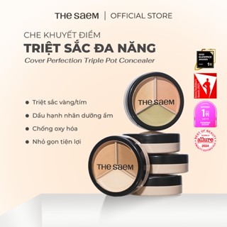   the SAEM official  Che khuyết điểm triệt sắc che phủ cao Cover Perfection Triple Pot Concealer 