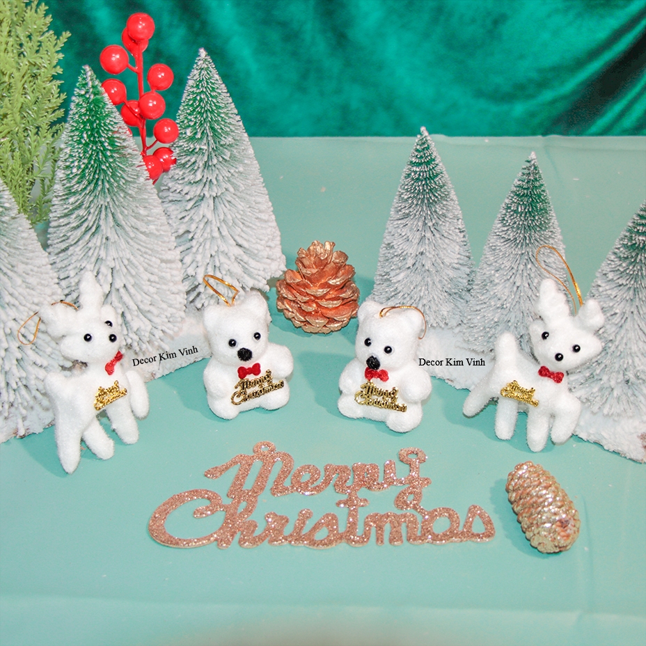 Phụ Kiện Treo Hình Gấu & Hươu A24 Decor Trang Trí Noel Giáng Sinh