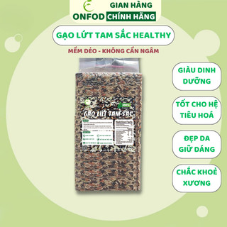  Gạo lứt dẻo điện biên tam sắc 1kg ONFOD mix gạo lức đen lứt đỏ lứt séng cù ăn kiêng hỗ trợ giảm cân thực dưỡng 