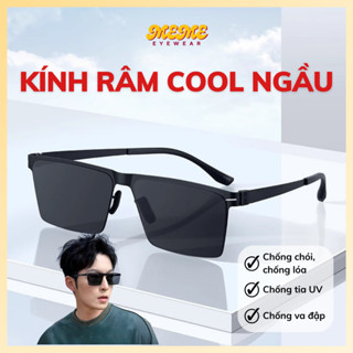 Kính râm gọng vuông đi ngày thời trang nam nữ chống uv nắng chống chói lóa đèn xe cá tính hàn quốc ngầu M6