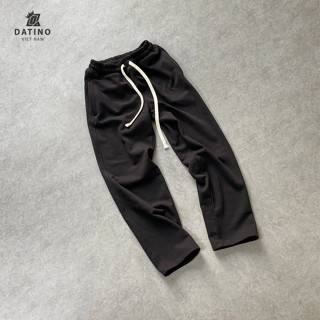 Quần dài sweatpant thun nam nữ ống rộng DATINO cotton nỉ chân cua ống suông dày dặn, cạp chun
