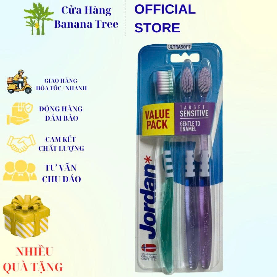 Bàn Chải Đánh Răng Jordan Target Sénitive Mua 2 Tặng 1.