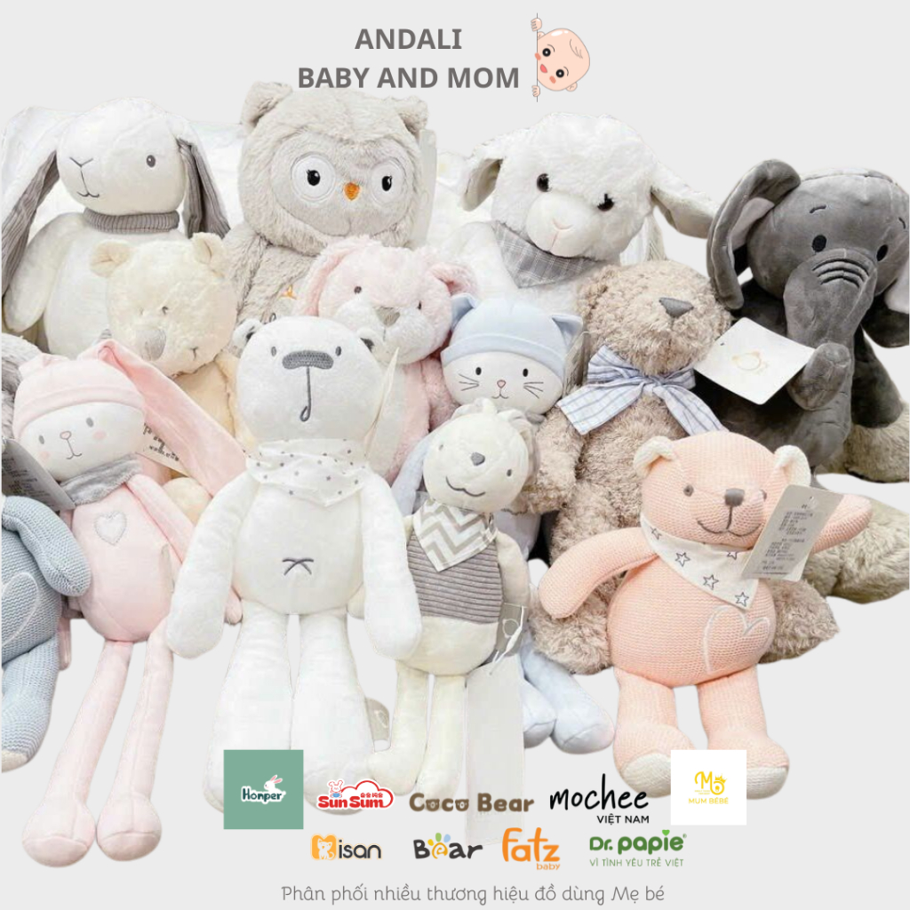 Thú bông, gấu bông Honper Softlife cao cấp, hữu cơ êm, mềm, cute cho bé