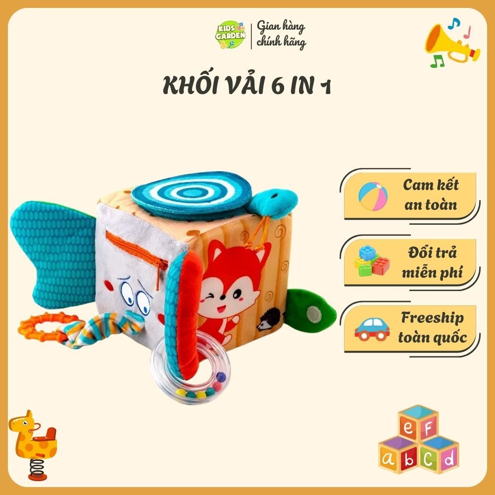 Đồ Chơi Khối Vải Đa Năng 6in1 Ahihi - Đồ Chơi Dành Cho Bé Từ 6 Tháng