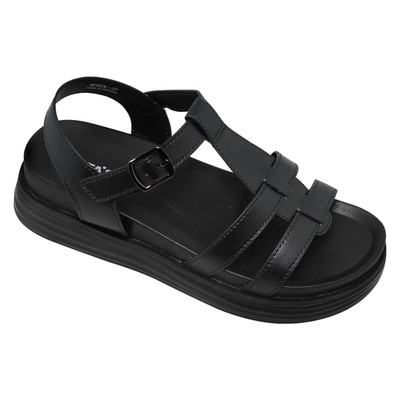 Sandal đế bằng nữ Bita's SHANAH.06 (Đen + Ghi + Kem)