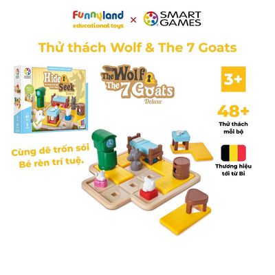 Thử thách Wolf & The 7 Goats, đồ chơi trí tuệ Smartgames, rèn luyện phát triển tư duy cho bé