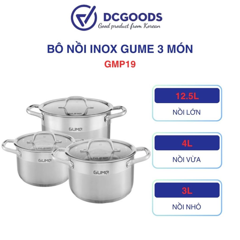 Bộ Nồi Luộc Gà GUME Hàn Quốc GMP 19