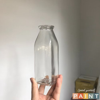 Bình cắm hoa vuông 350ml trang trí dercor có tặng dây gai 2 mét