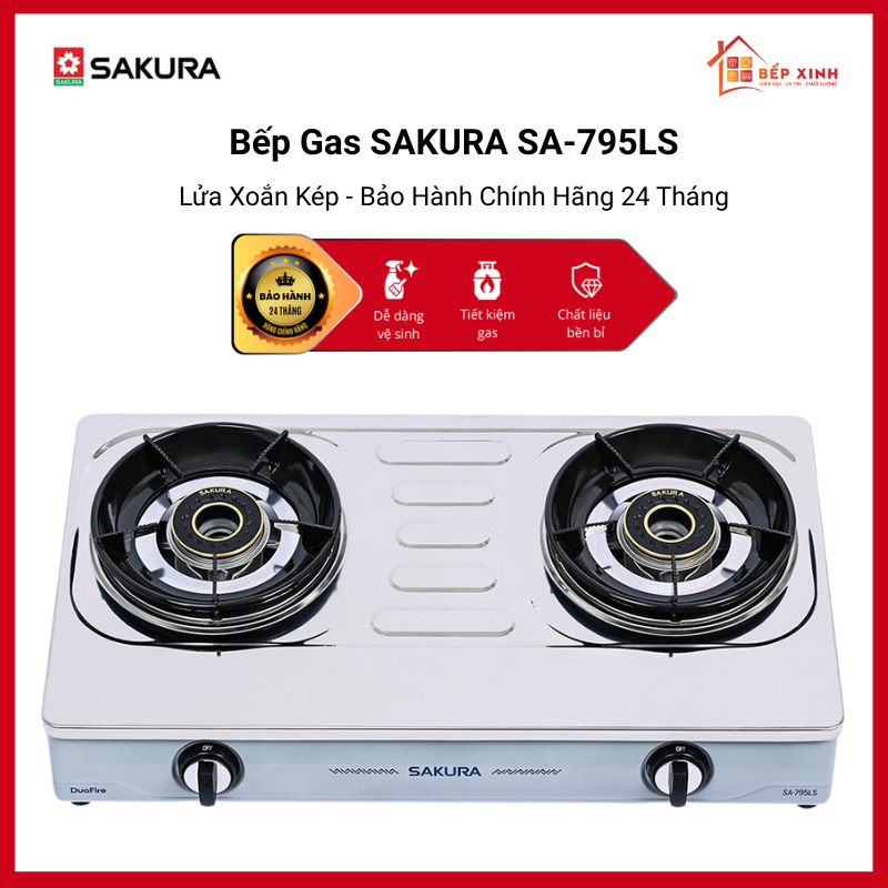 Bếp Gas SAKURA SA-795LS - Lửa Xoắn Kép