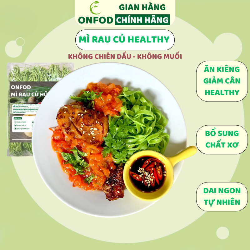 Mì rau củ healthy ONFOD ăn kiêng giảm cân cho người tiểu đường eatclean gym yoga mẹ bầu bé ăn dặm 300g