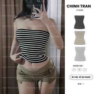   ĐỌC KỸ MÔ TẢ  Áo Ống Sọc Ngang Ôm Body - Chinh Trần Store 