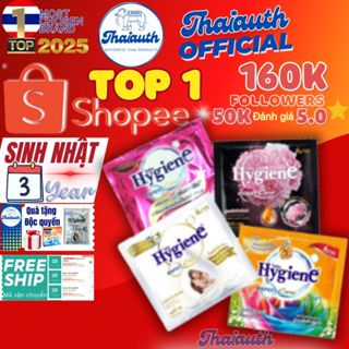 [Set 12 gói] Nước xả vải đậm đặc Hygiene Thái Lan gói 20ml siêu thơm sử dụng tiết kiệm
