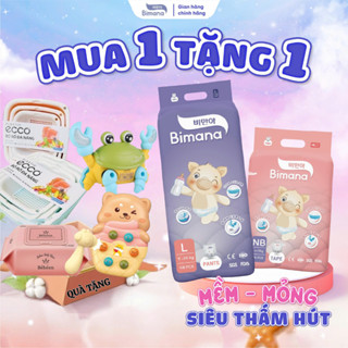   MUA 1 TẶNG 1  Tã Bỉm Dán  Quần BIMANA HÀN QUỐC mỏng thoáng thấm hút vượt trội đủ size 
