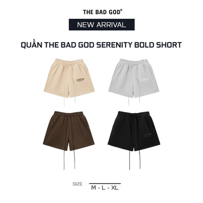 Quần Shorts Nam Nữ The Bad God Basic Serenity Bold