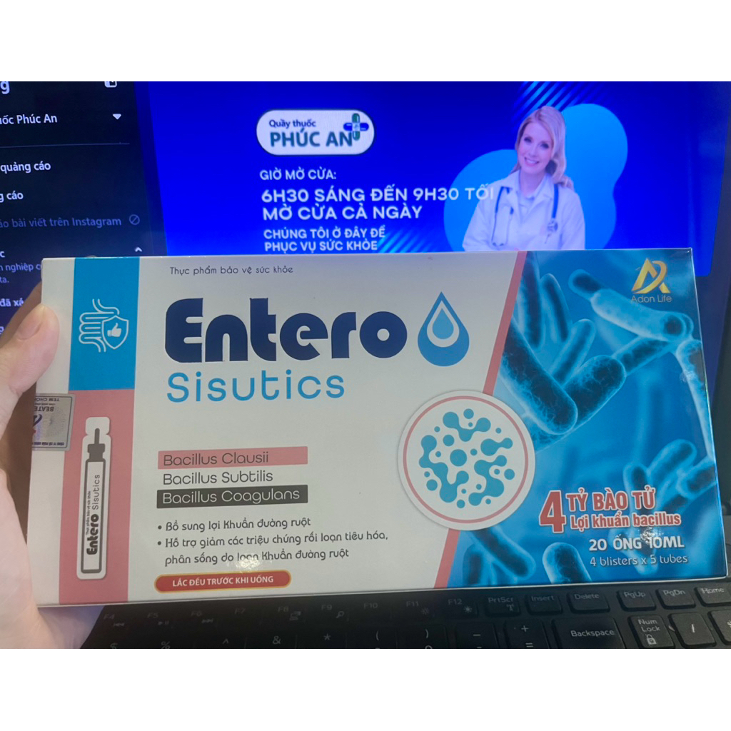 Men Entero (hộp 20 ống)