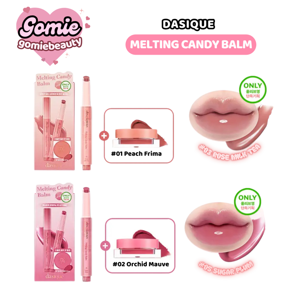 (Tặng Son Bùn Mini) Set Son Dưỡng Dasique Melting Candy Balm
