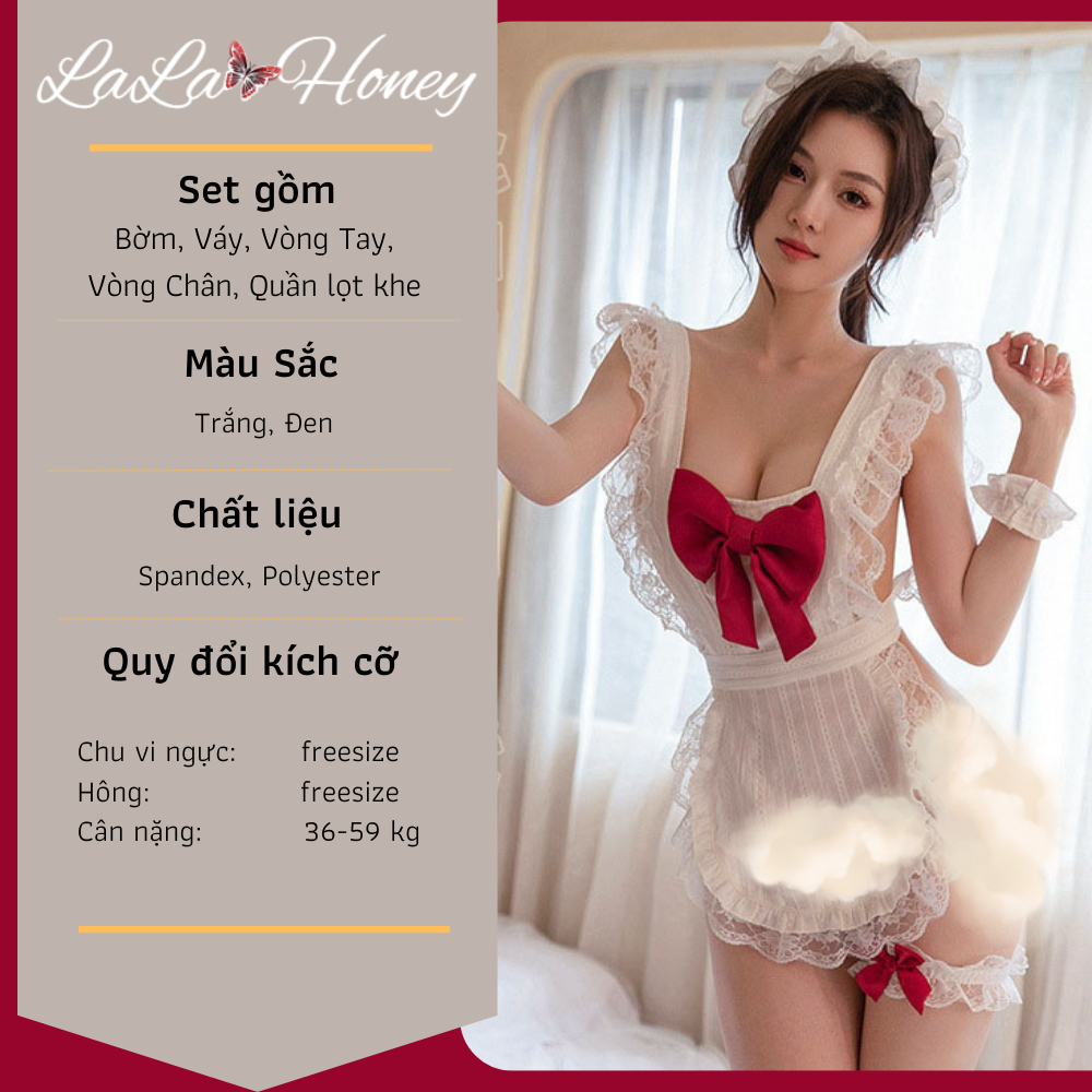 Bộ Cosplay Cô Hầu Gái Đáng Yêu Gợi Cảm, Đồ Ngủ Cosplay Người Hầu Gái Quyến Rũ C140 - LALA HONEY | BigBuy360 - bigbuy360.vn