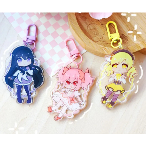Mahou Magica, magical girls | Madoka | Homura | Mami acrylic keychains charms