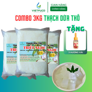 Combo [ 3KG ] Thạch dừa thô (khô) Triết Ngọc - Nguyên liệu Topping tặng hương