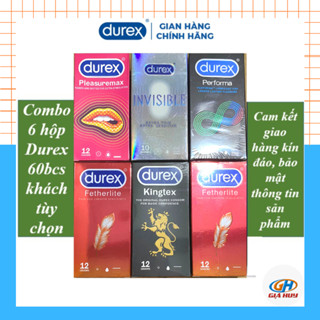  Combo 6 Hộp 70 Bao Cao Su Durex tùy chọn đến 6 phân loại đưa bạn đi đến từng cung bậc cảm xúc 