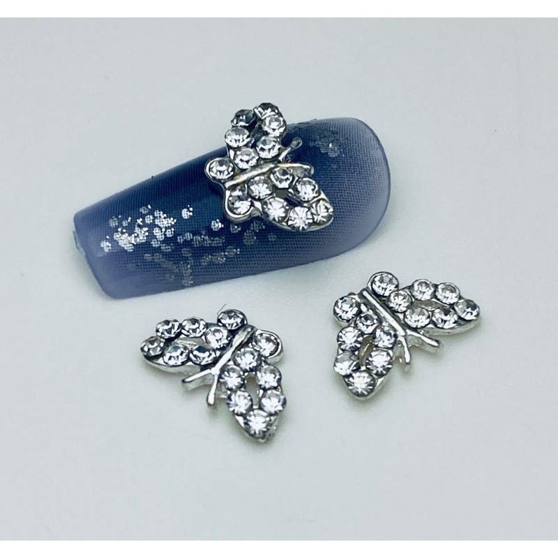 bướm bạc đá mini trang trí móng nail(có sẵn)mã 89