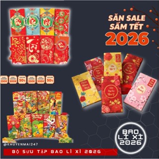 Combo 100 Bao Lì Xì TRUYỀN THỐNG  ẤT TỊ 2026 Nhiều Mẫu Cực Đẹp 【CHỌN THEO CHỦ ĐỀ 