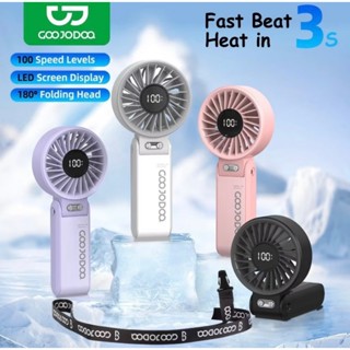  GOOJODOQ Quạt gấp 3 trong 1 180° im lặng 100 cấp độ có thể điều chỉnh 