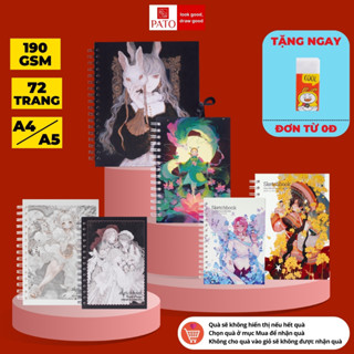 Sổ Vẽ Ong Mặt Bự Không Kị Tẩy 190gsm, Sổ Phác Thảo A4 A5, Sketchbook 72 Trang Đầy Đủ Thiết Kế Tặng Tờ Vẽ Tóc