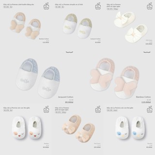 La Pomme Giày Vải Cho Bé Từ Sơ Sinh Mêm Mịn Dễ Thương Nâng Niu Bàn Chân Bé