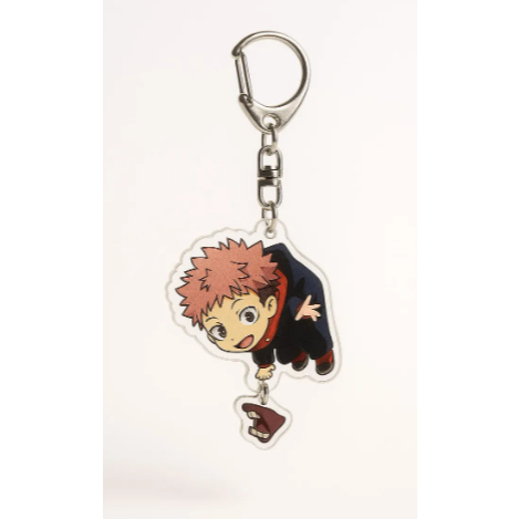 Anime Acrylic Keychain – Yuji Itadori with Sukuna’s Finger | Jujutsu Kaisen Chibi Pendant