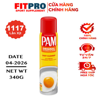 Dầu Xịt Ăn Kiêng PAM 0 Calo 12oz (340g) | Cooking Spray PAM | Nhập Khẩu USA