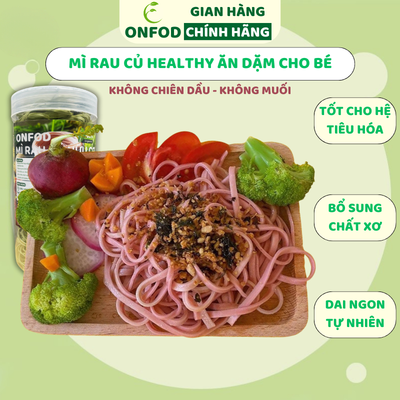Mì rau củ healthy cho bé ăn dặm ONFOD ăn dặm kiểu Nhật cho bé từ 6 tháng tuổi