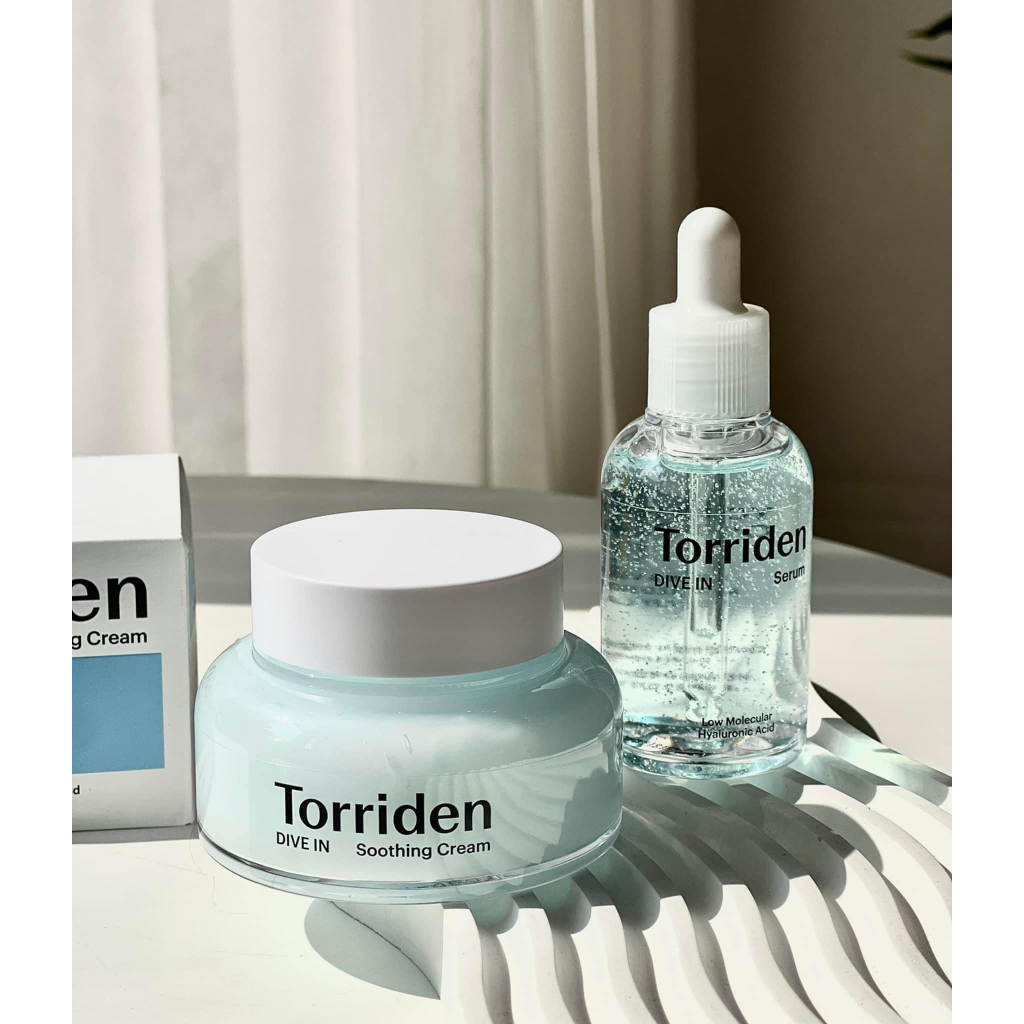 COMBO TORRIDEN DIVE IN cấp ẩm - SRM/Toner/Serum Torriden 50ml/Kem dưỡng Torriden 100mL