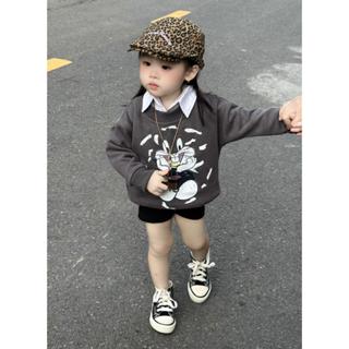  Áo nỉ cổ tròn cho bé gái hình mèo tom disney vỡ áo nỉ chất lót lông cáo thu đông trẻ em,TPKIDS M902  