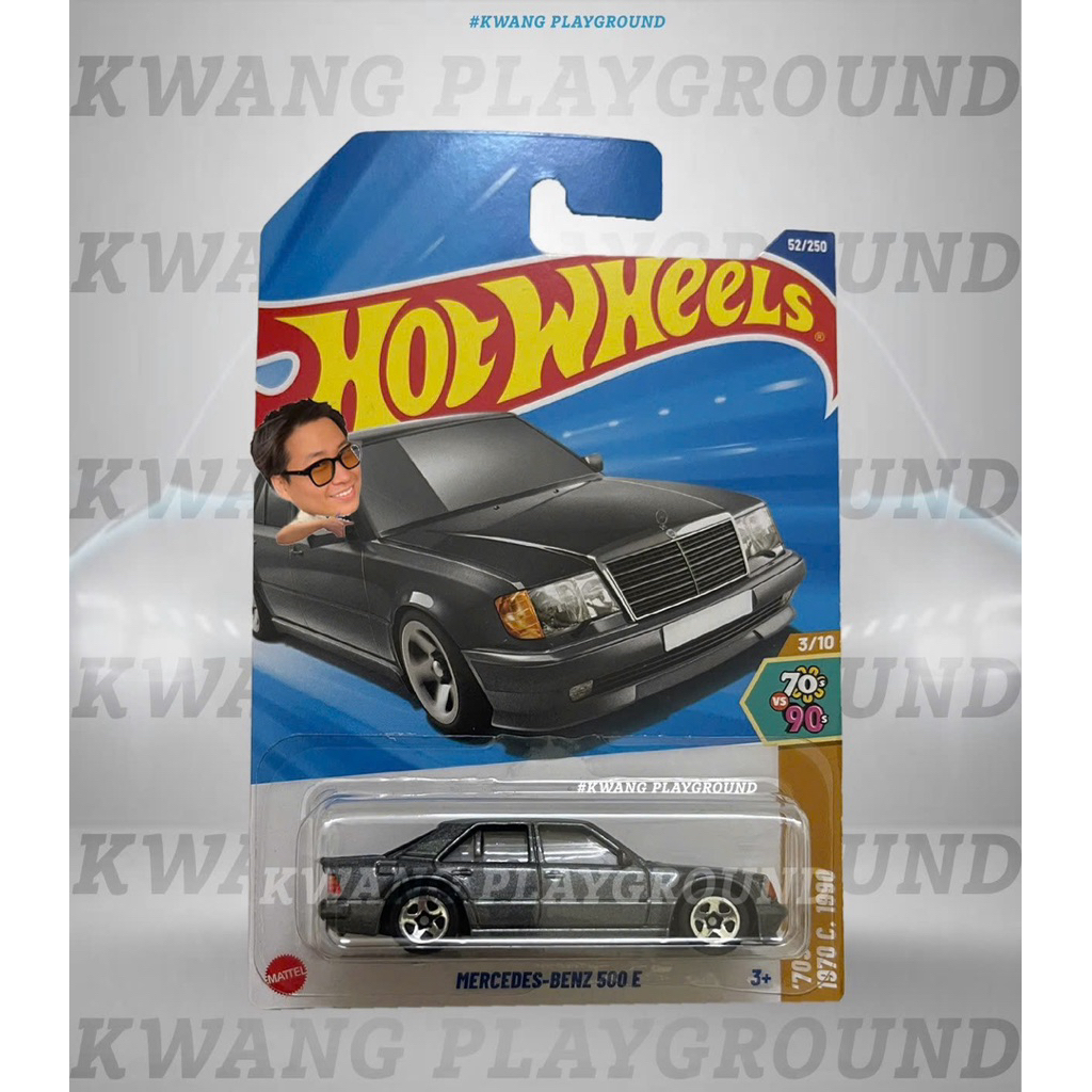 Kwang Playground - Xe mô hình Hot Wheels basic Mercedes-Benz 500E (xám) - Case M 2025