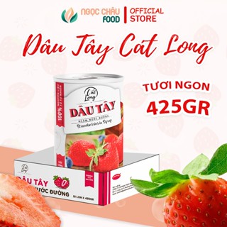   Dâu Mềm Để Làm Mứt - Sinh Tố  Dâu Tây Ngâm Nước Đường Cát Long 425g – Dâu Hộp Ăn Liền 