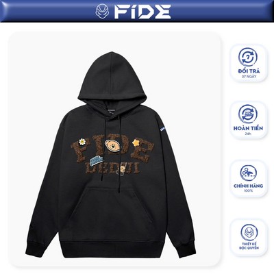 Áo hoodie FIDE TEDDY cổ tròn phông trơn nam nữ HOODIE - HD11