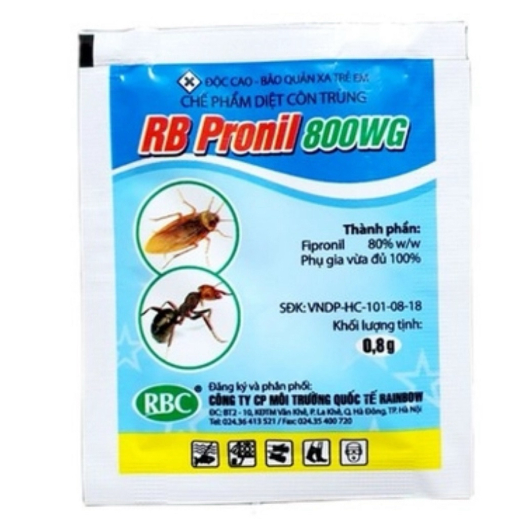 5 gói Chế phẩm diệt côn trùng RB Pronil 800wp trừ kiến gián