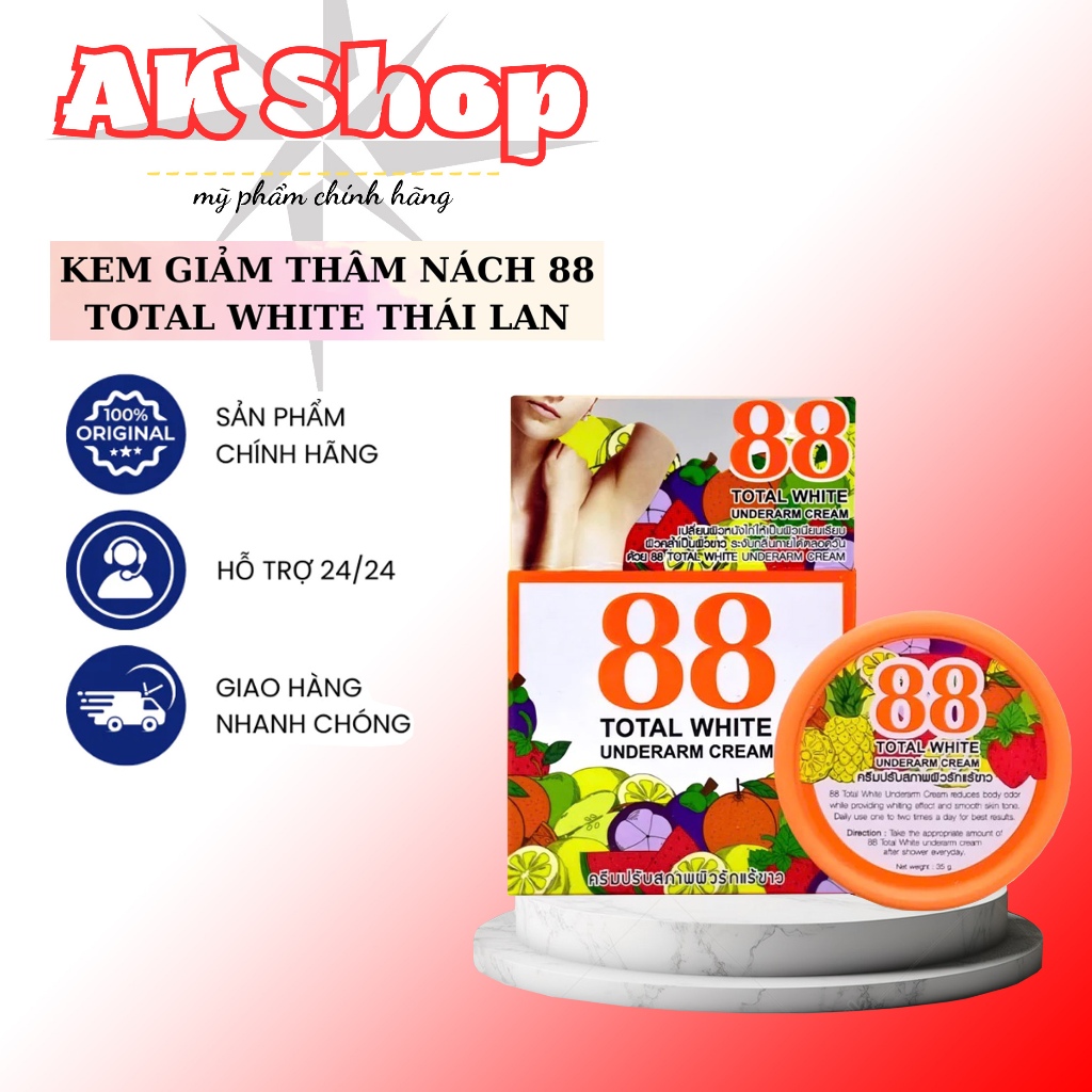 Kem thâm nách 88 Total White giảm thâm nách, khử mùi