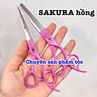 ✅ SAKURA Kéo Cắt Tóc Cao Cấp Nhật Bản 6.0 inch Hồng Thép S440C Độ Cứng Trên 62HRC Lưỡi Sắc Bén Chất Lượng Tuyệt Vời