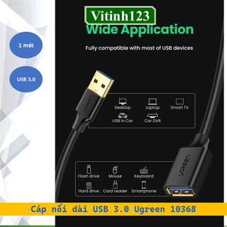 Dây Cáp nối dài USB 3.0 Ugreen 30125, 30126 , 10368, 30127, 10373, 90722