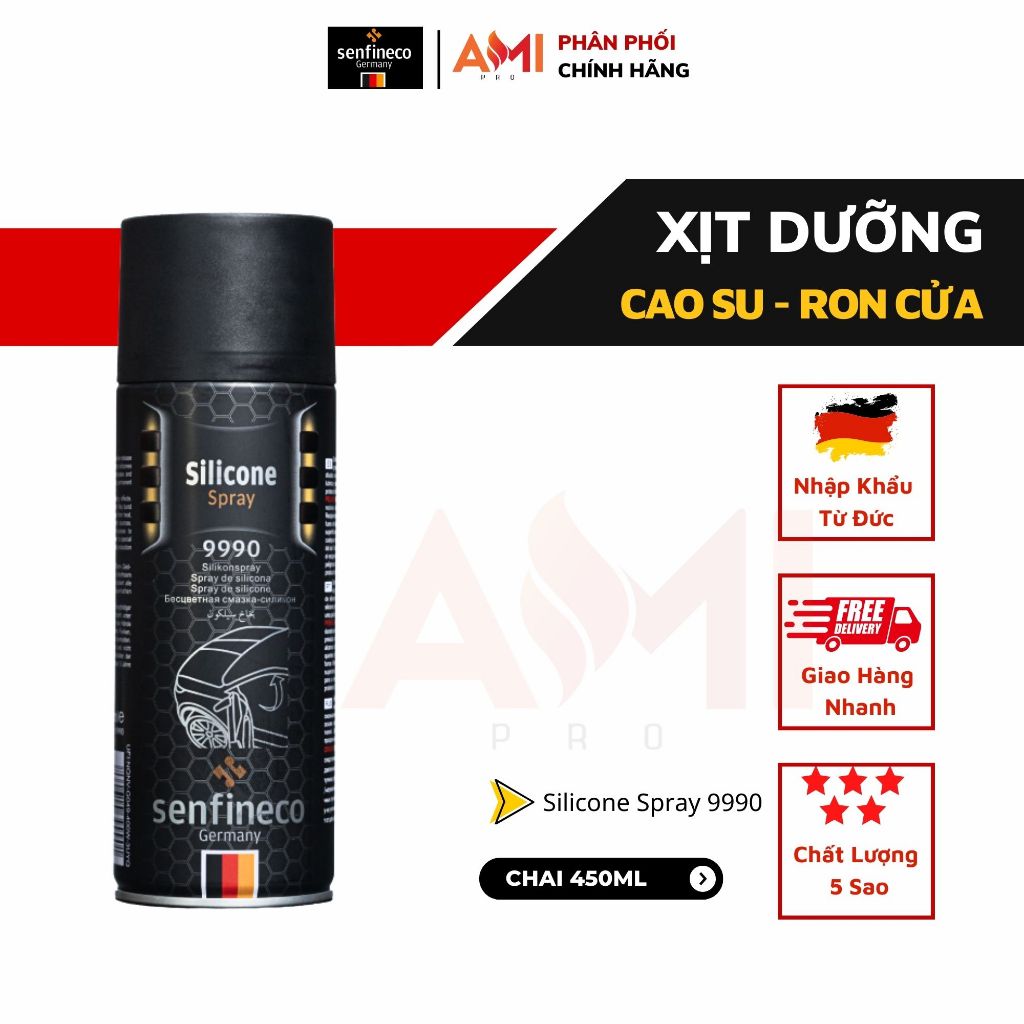 Xịt Dưỡng Cao Su Gioăng Cửa Ô Tô Senfineco 9990 Của Đức